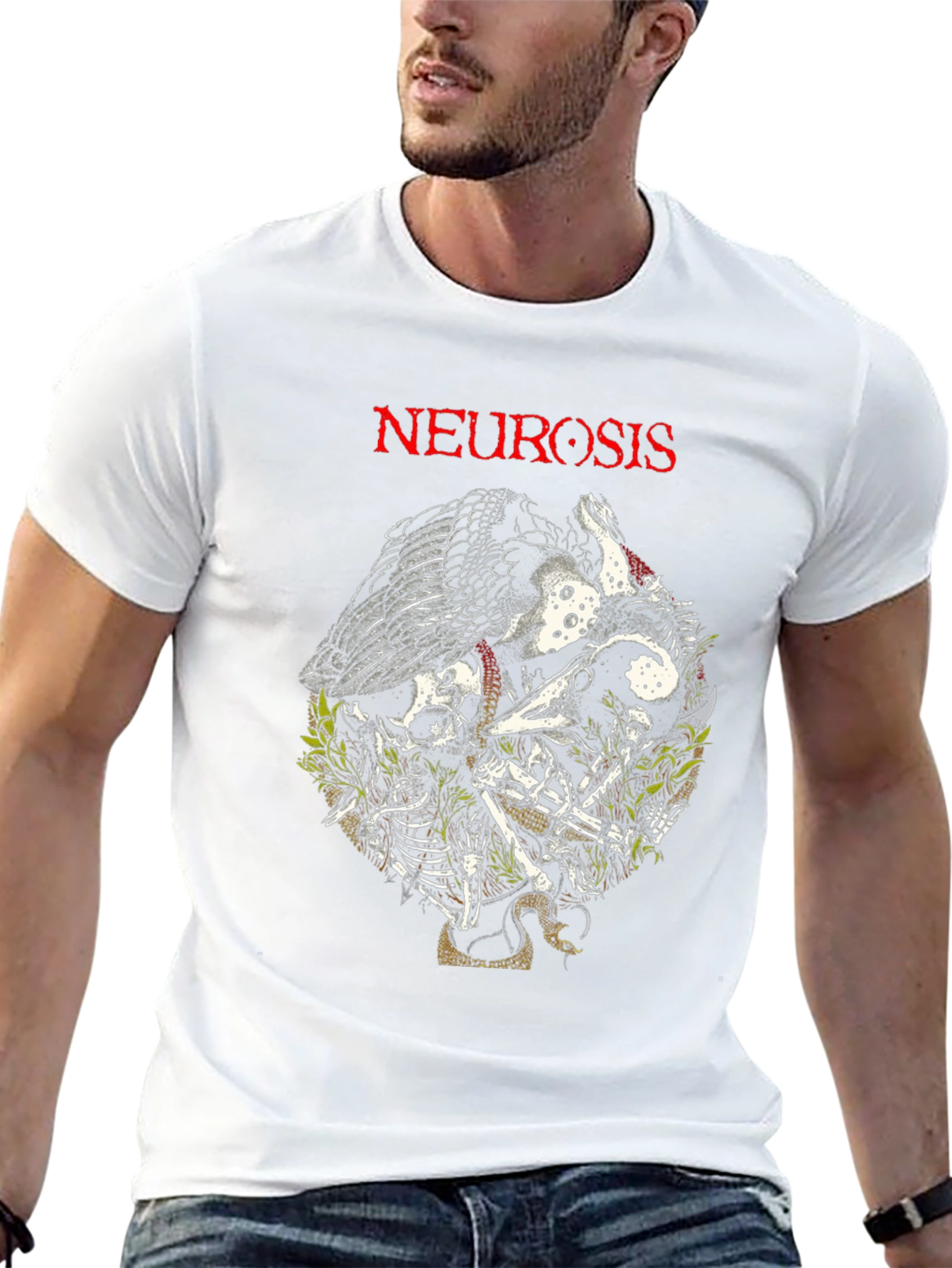 Neurosis T-Shirt - Skull & Snake Design