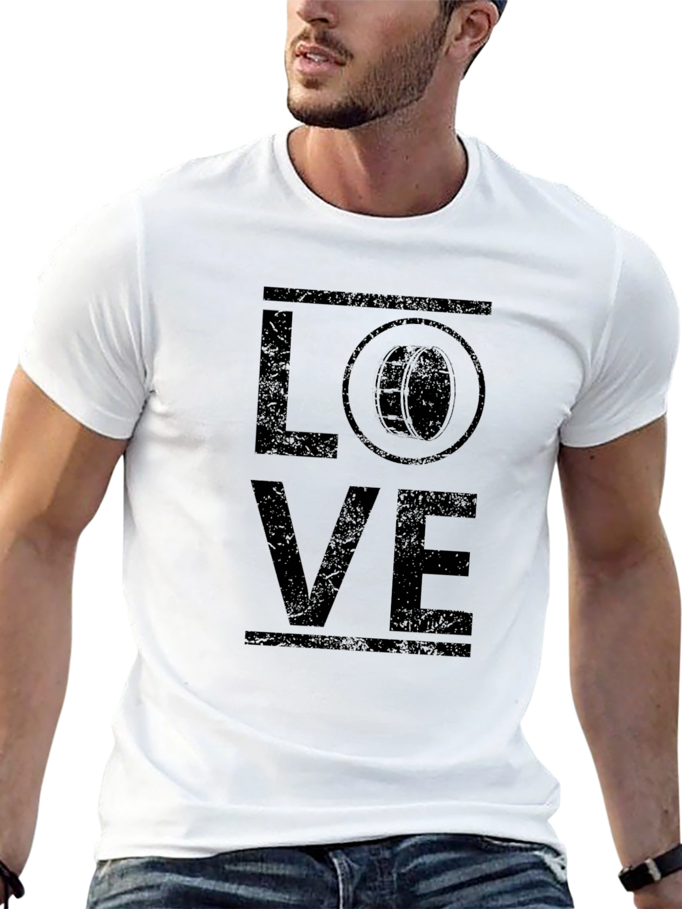 Love Darbuka Black T-Shirt Percussion Music Tee