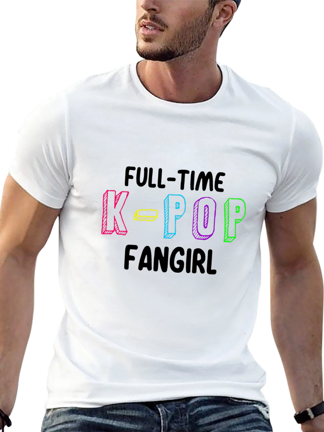Full-Time K-Pop Fangirl Black T-Shirt