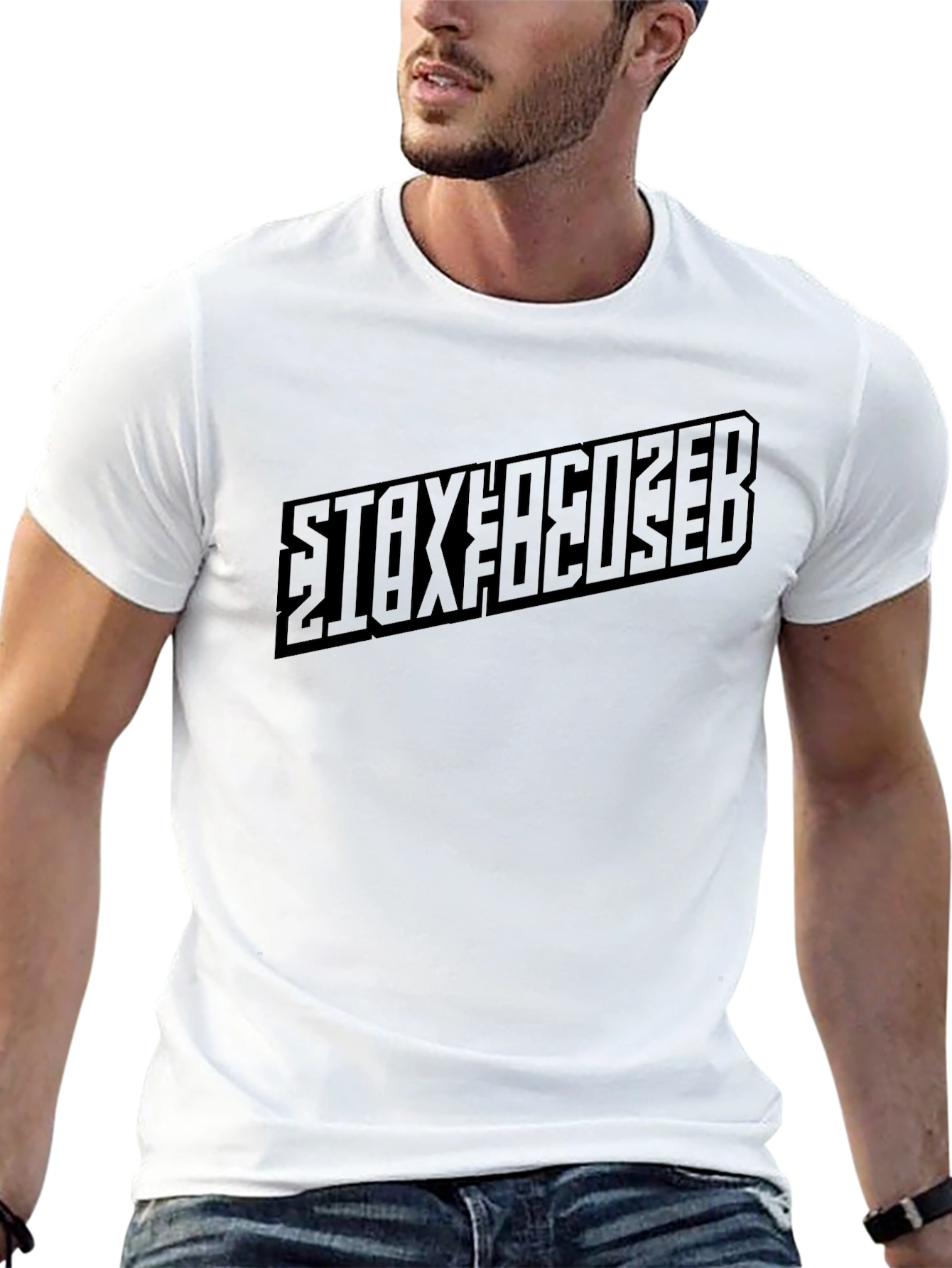 Stay Focused Black Graphic Tee