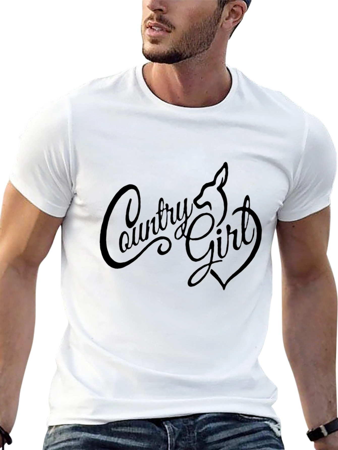 Country Girl Deer Heart Graphic T-Shirt