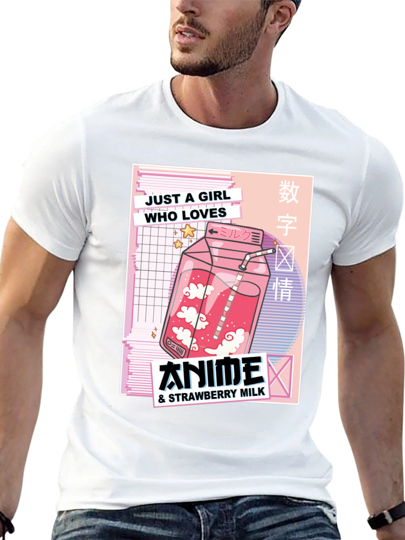 Anime & Strawberry Milk Graphic Tee