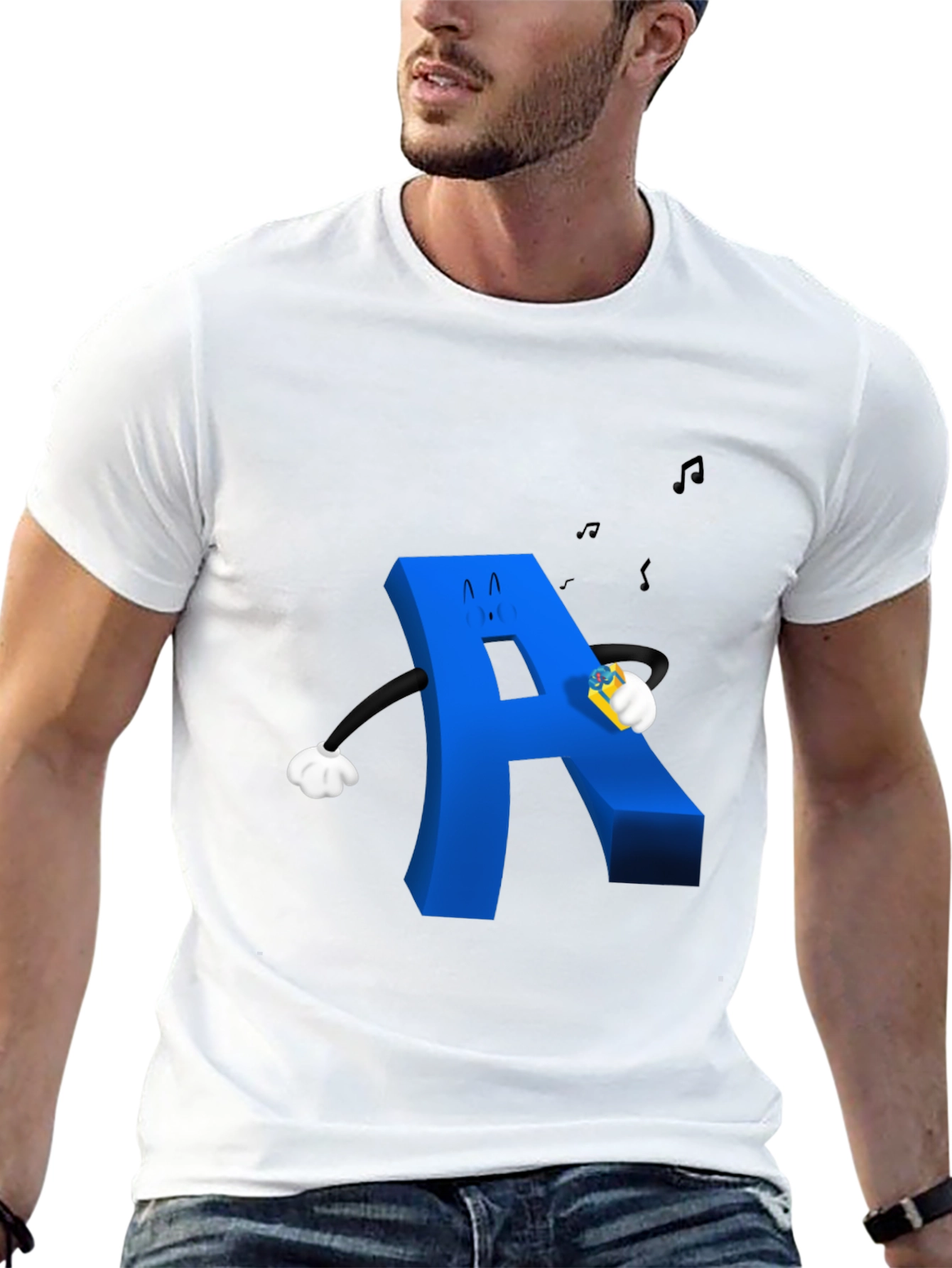 Cartoon Letter A T-Shirt - Fun Graphic Tee