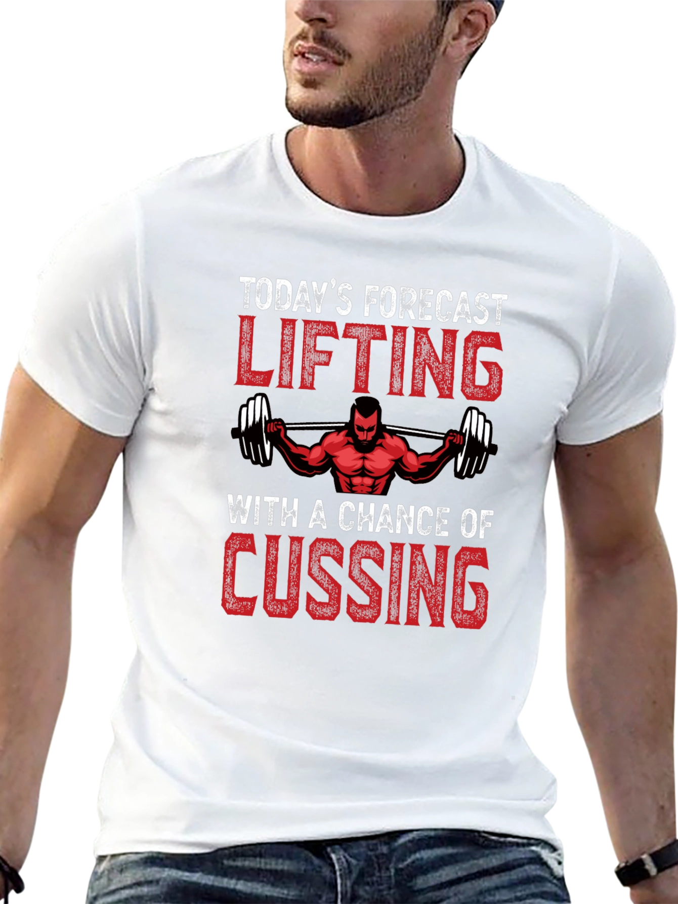 Lifting Forecast T-Shirt - Gym Motivation