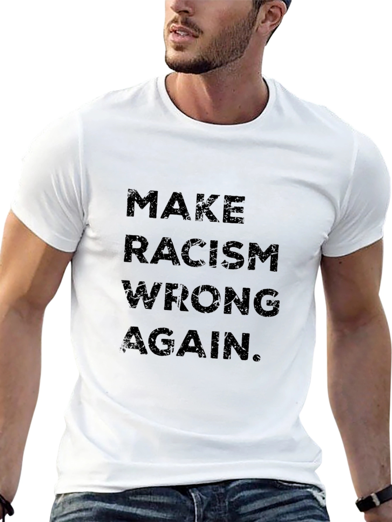 Make Racism Wrong Again Black T-Shirt