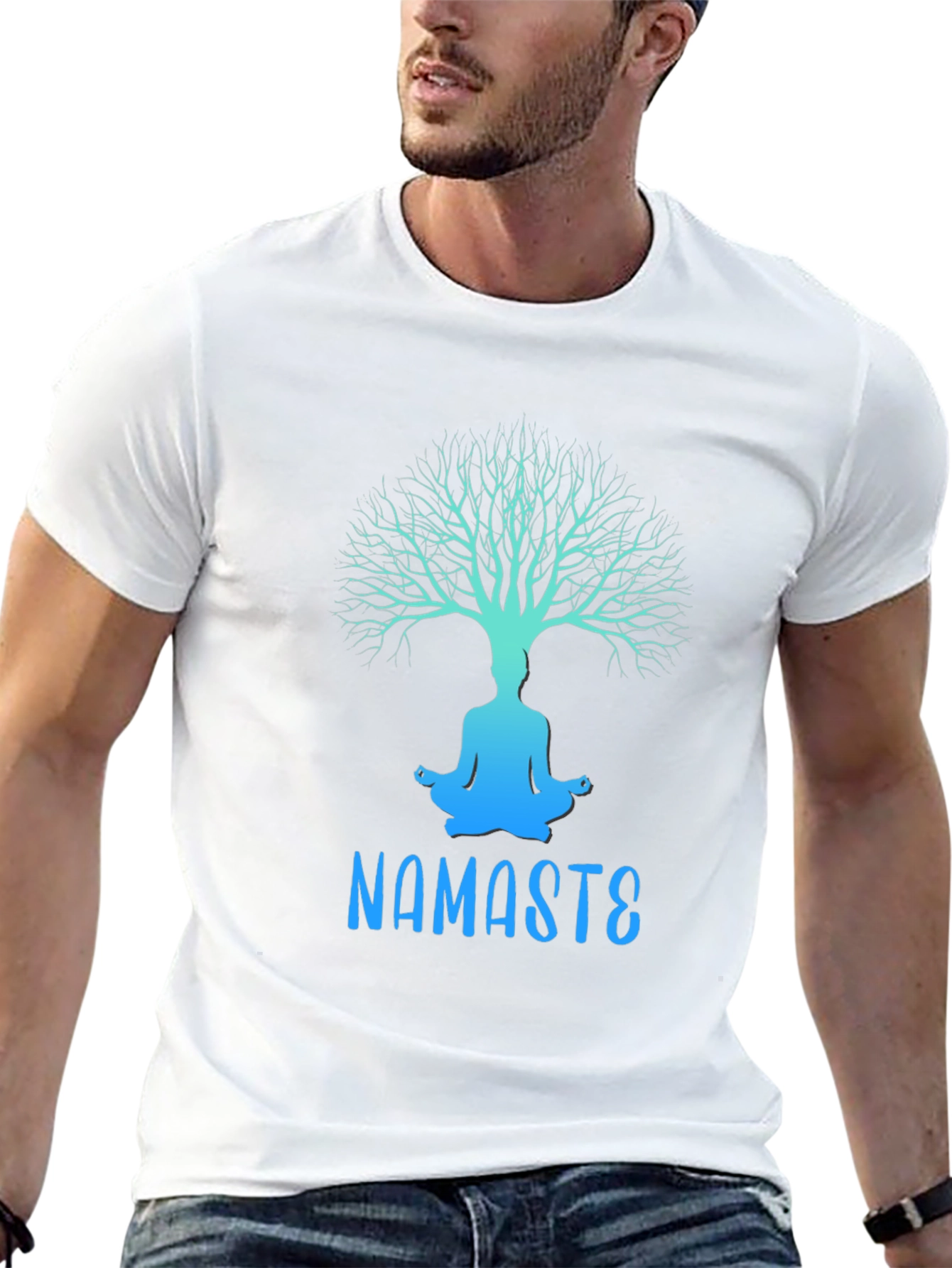 Namaste Yoga Tree Graphic Tee - Relaxed Fit