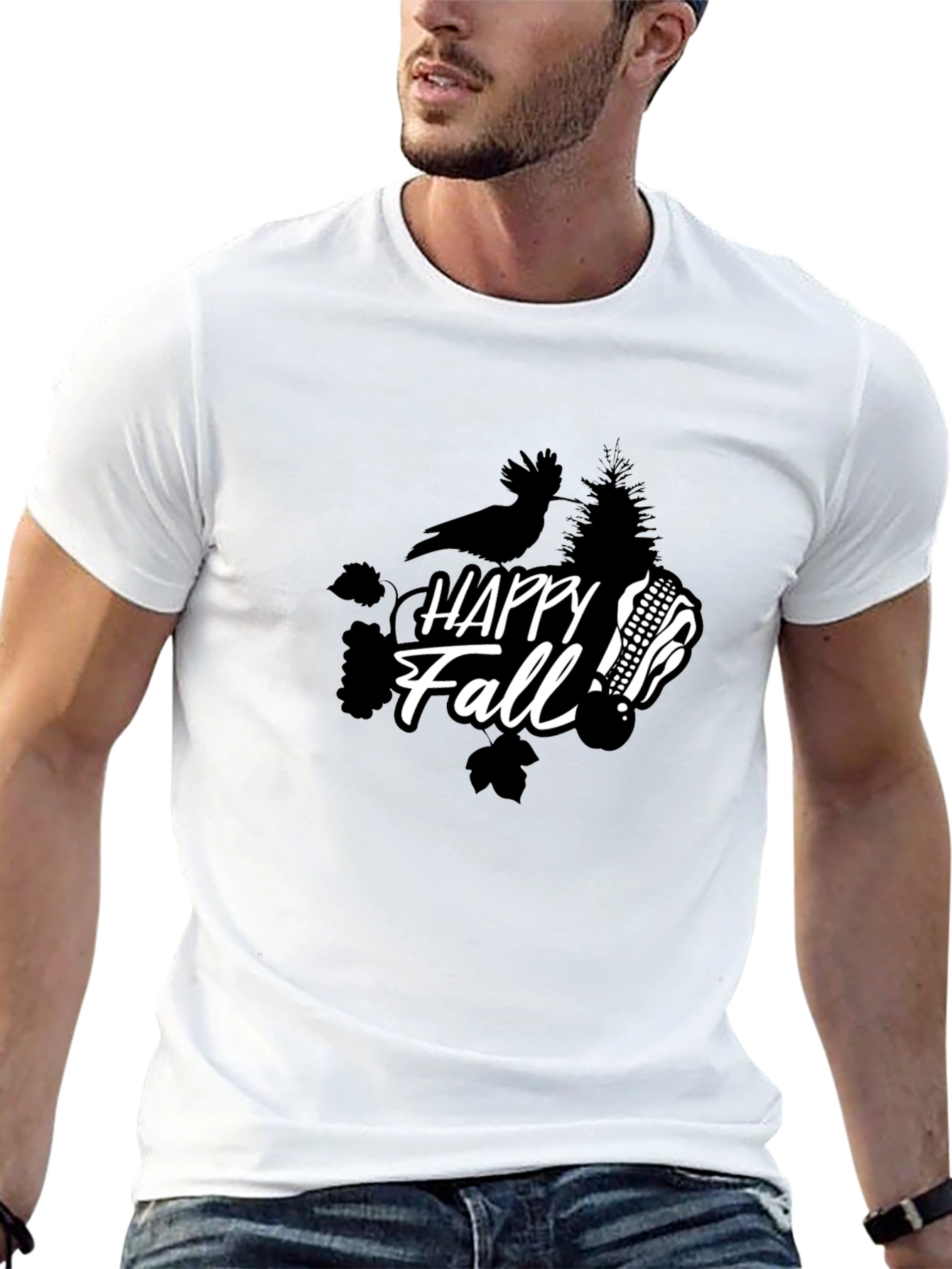 Happy Fall T-Shirt - Unisex Black Tee