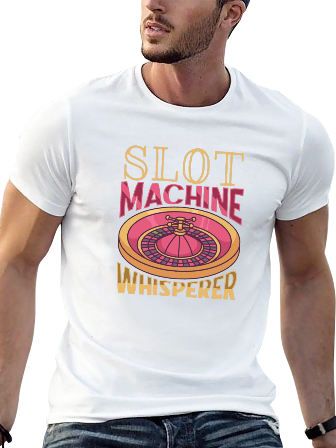 Slot Machine Whisperer Graphic Tee - Casino Luck