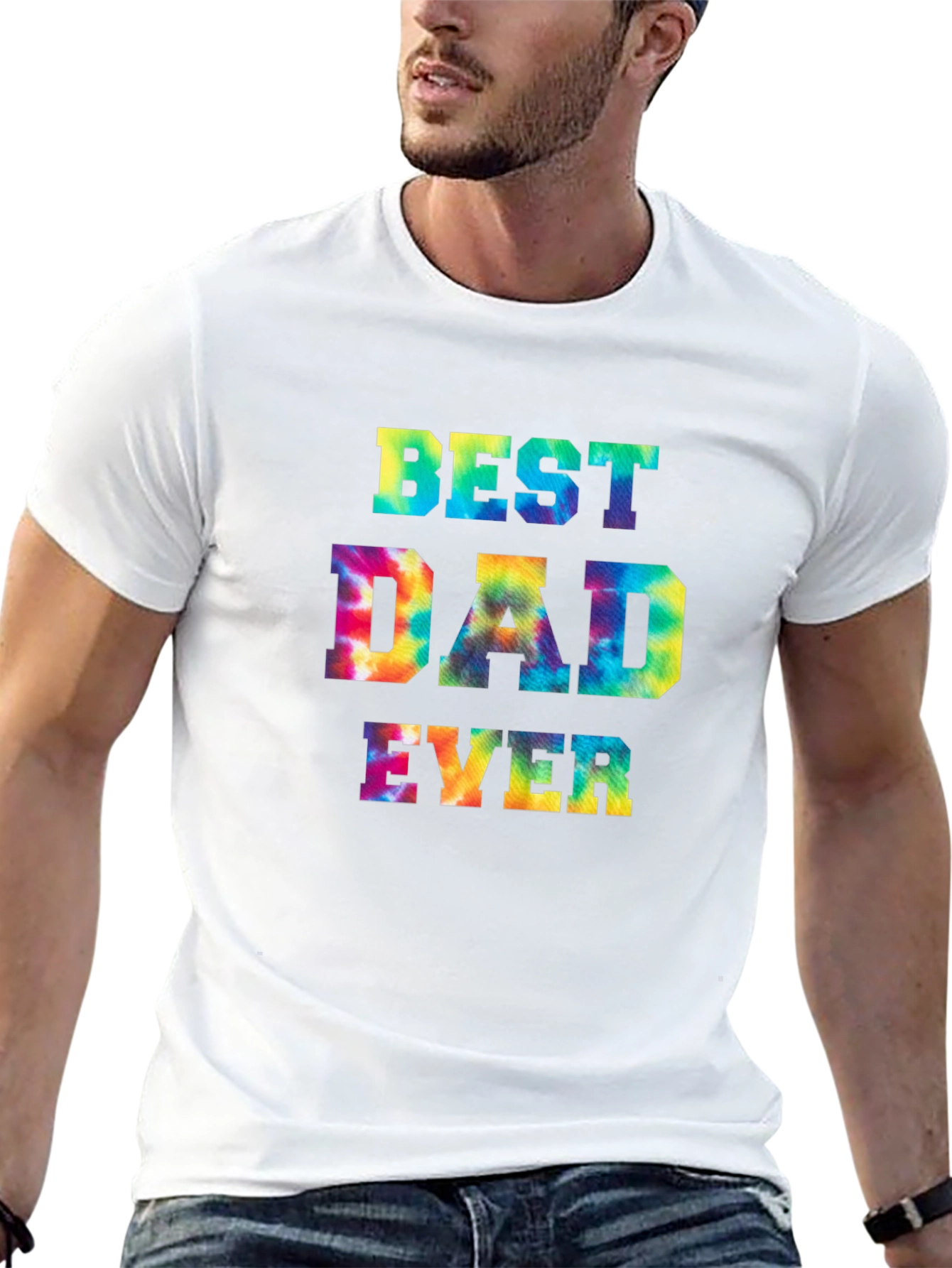 Best Dad Ever Tie Dye Graphic T-Shirt