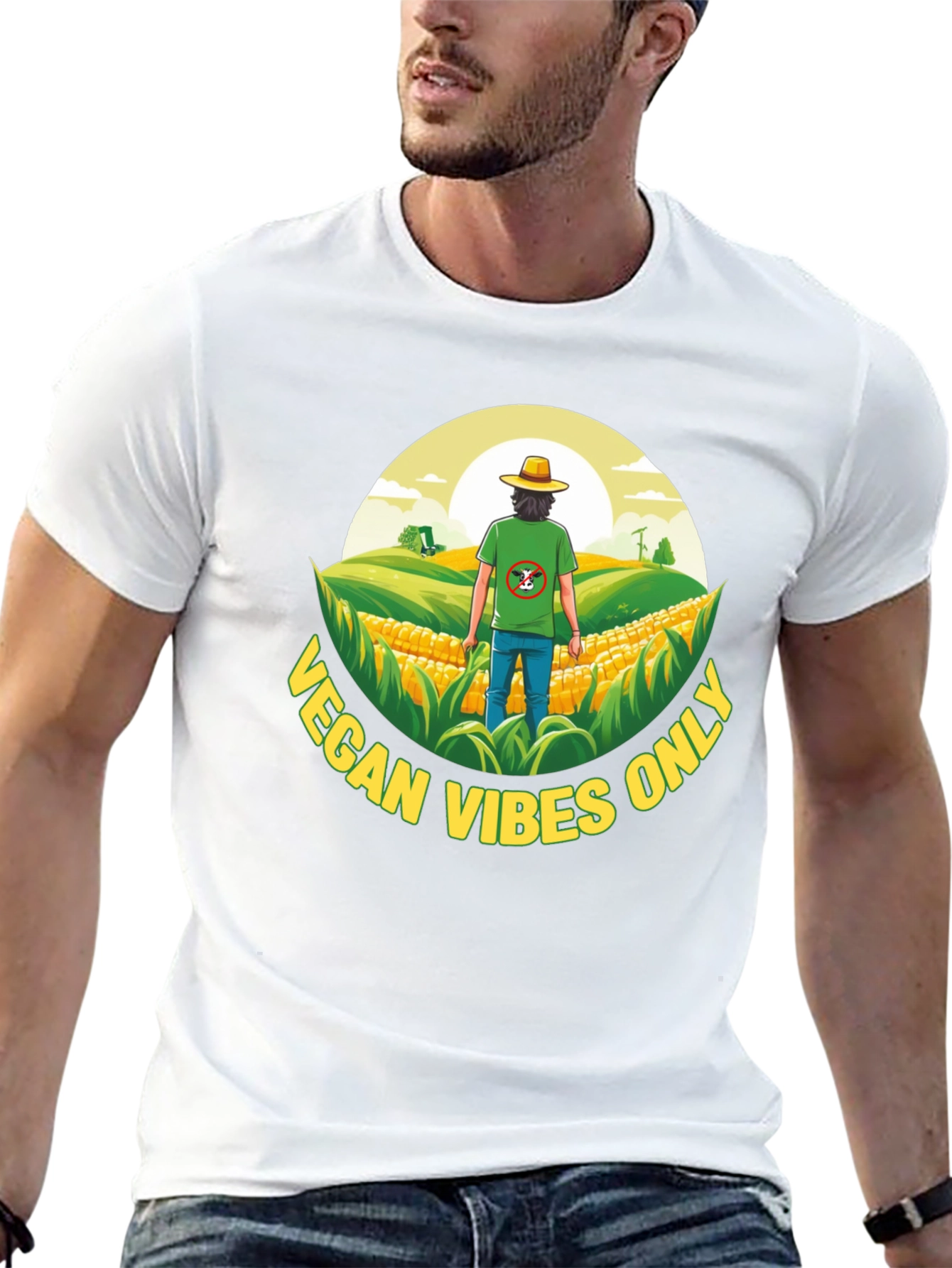 Vegan Vibes Only Graphic Tee - Black