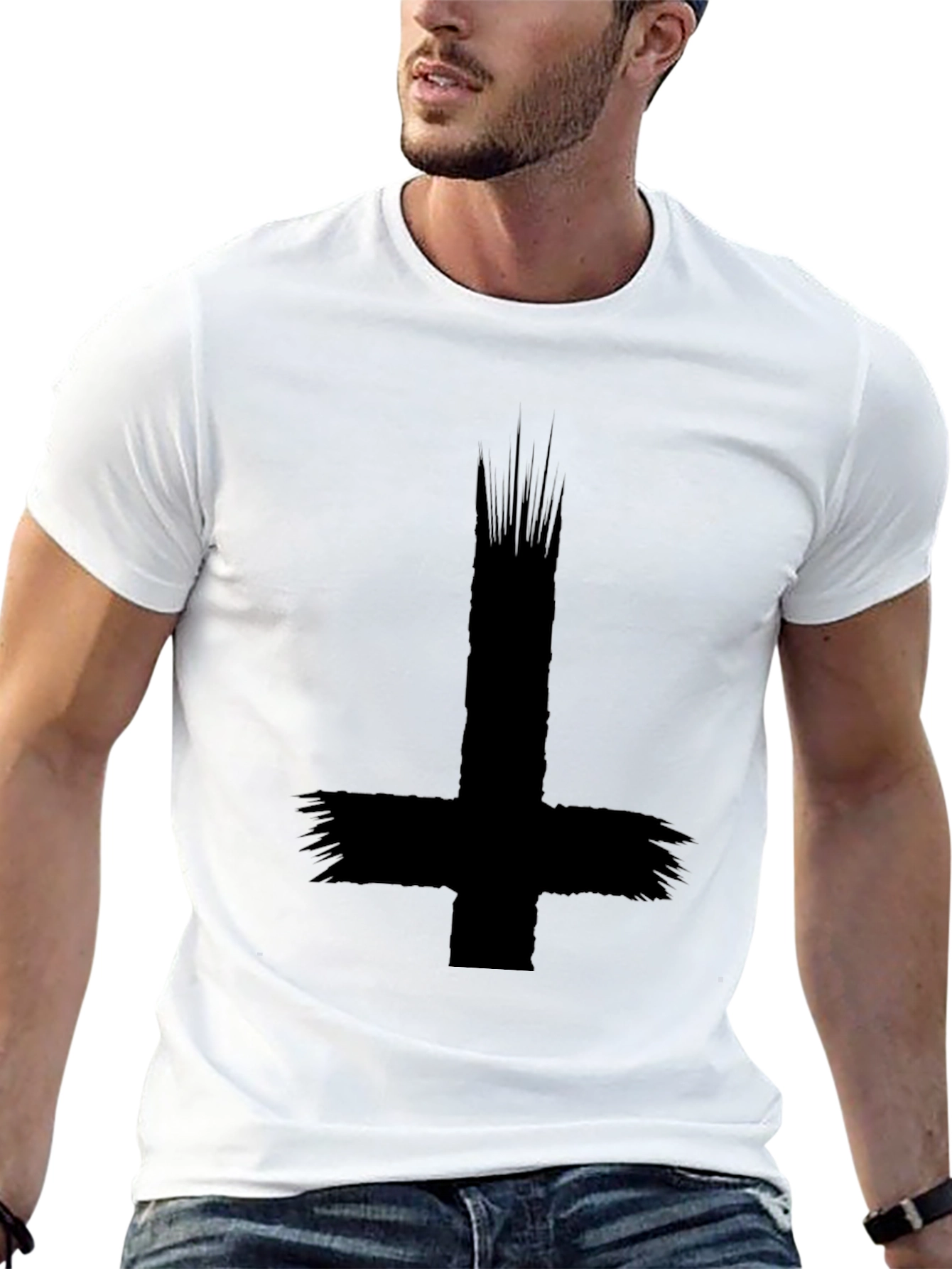 Inverted Cross Black Graphic Tee