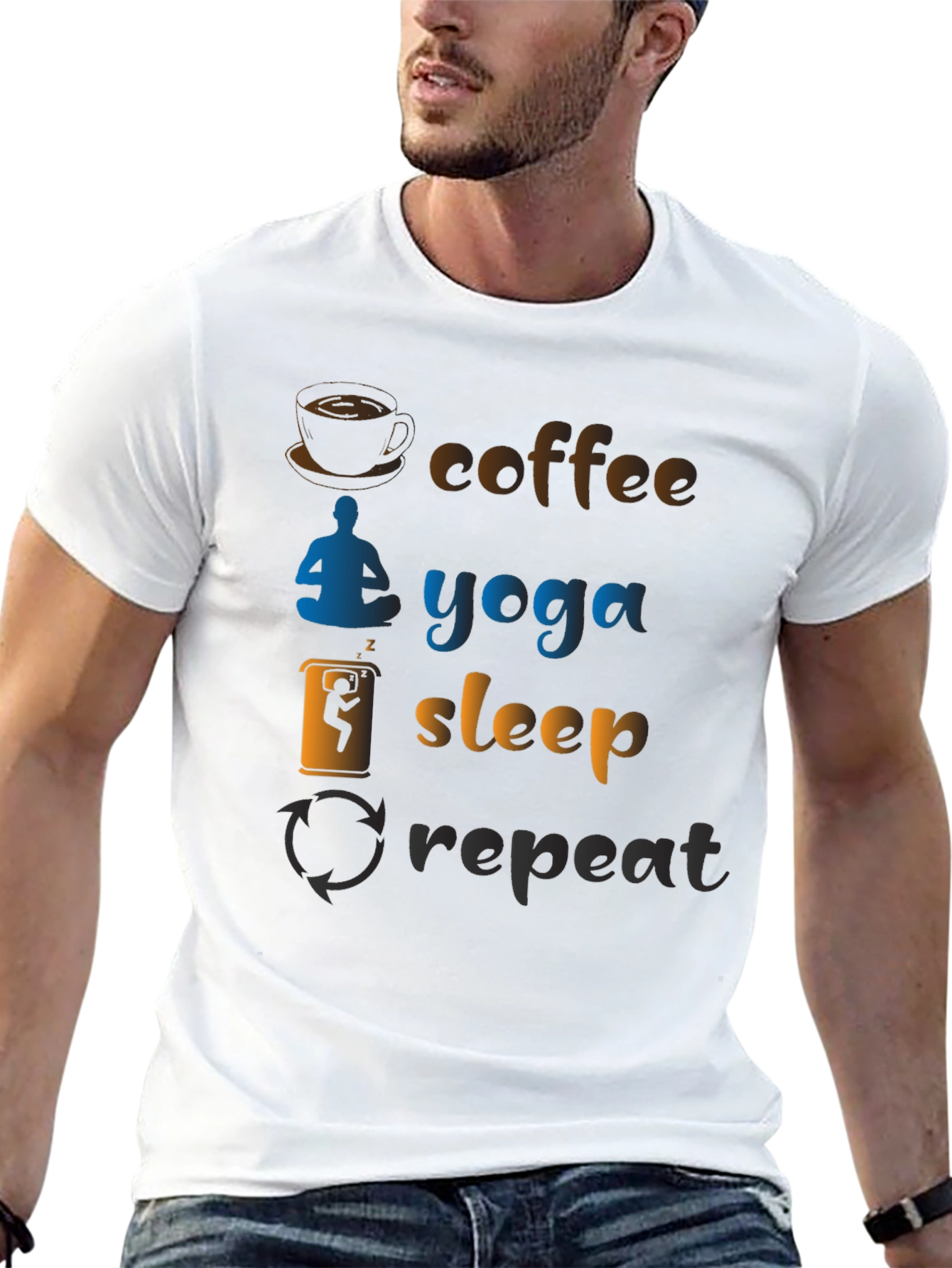 Coffee Yoga Sleep Repeat T-Shirt