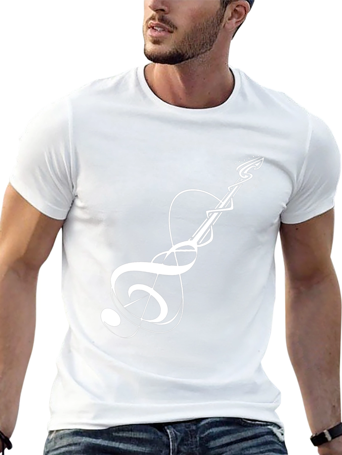 Guitar Music Note Graphic Tee