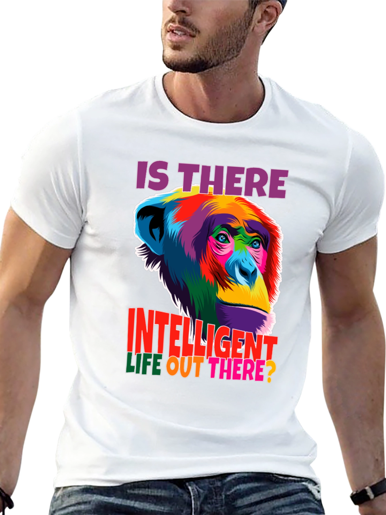 Intelligent Life Monkey Graphic T-Shirt