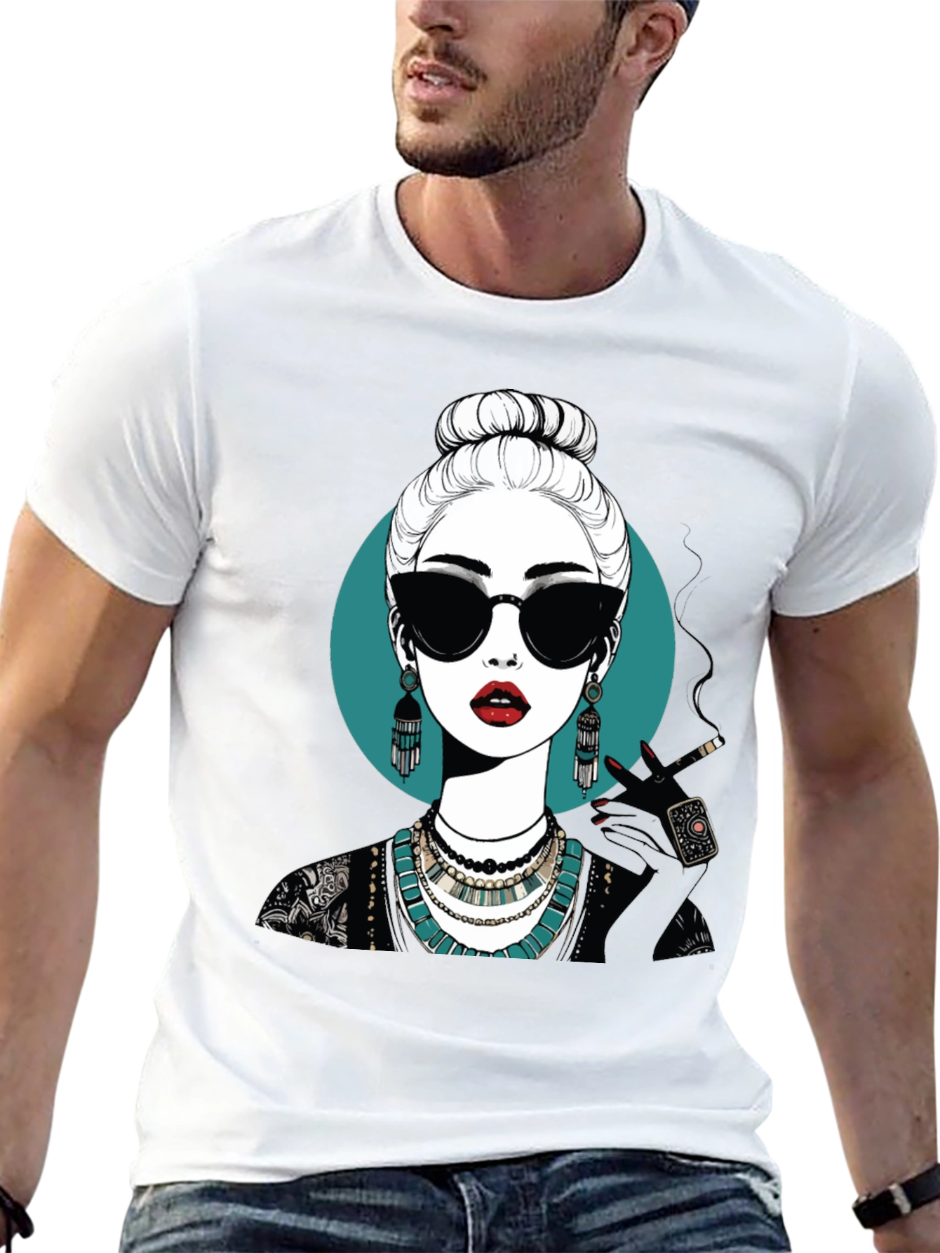 Mystic Woman Graphic Tee - Stylish Cotton T-Shirt