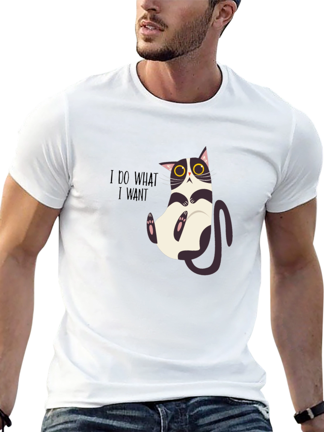 I Do What I Want Funny Cat Graphic Tee