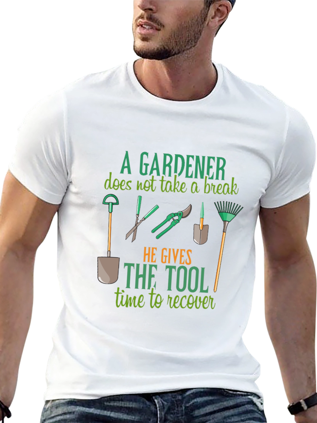 Gardener Tool Time Recovery Black T-Shirt