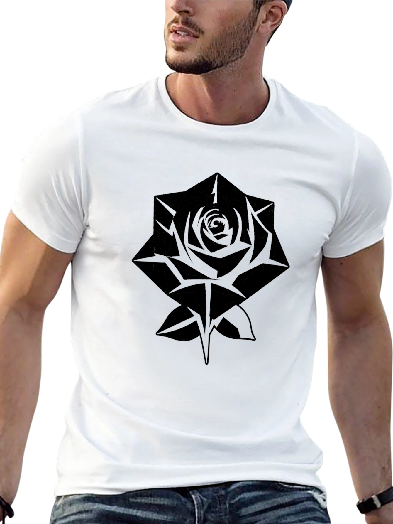 Black Rose Graphic T-Shirt - Modern Streetwear