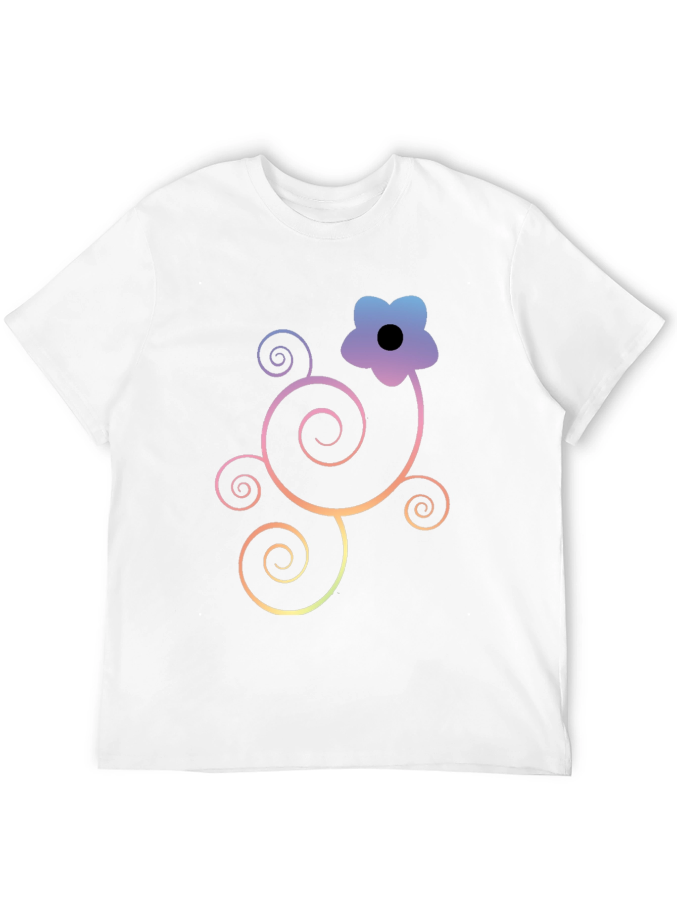 Floral Swirl Graphic Black T-Shirt