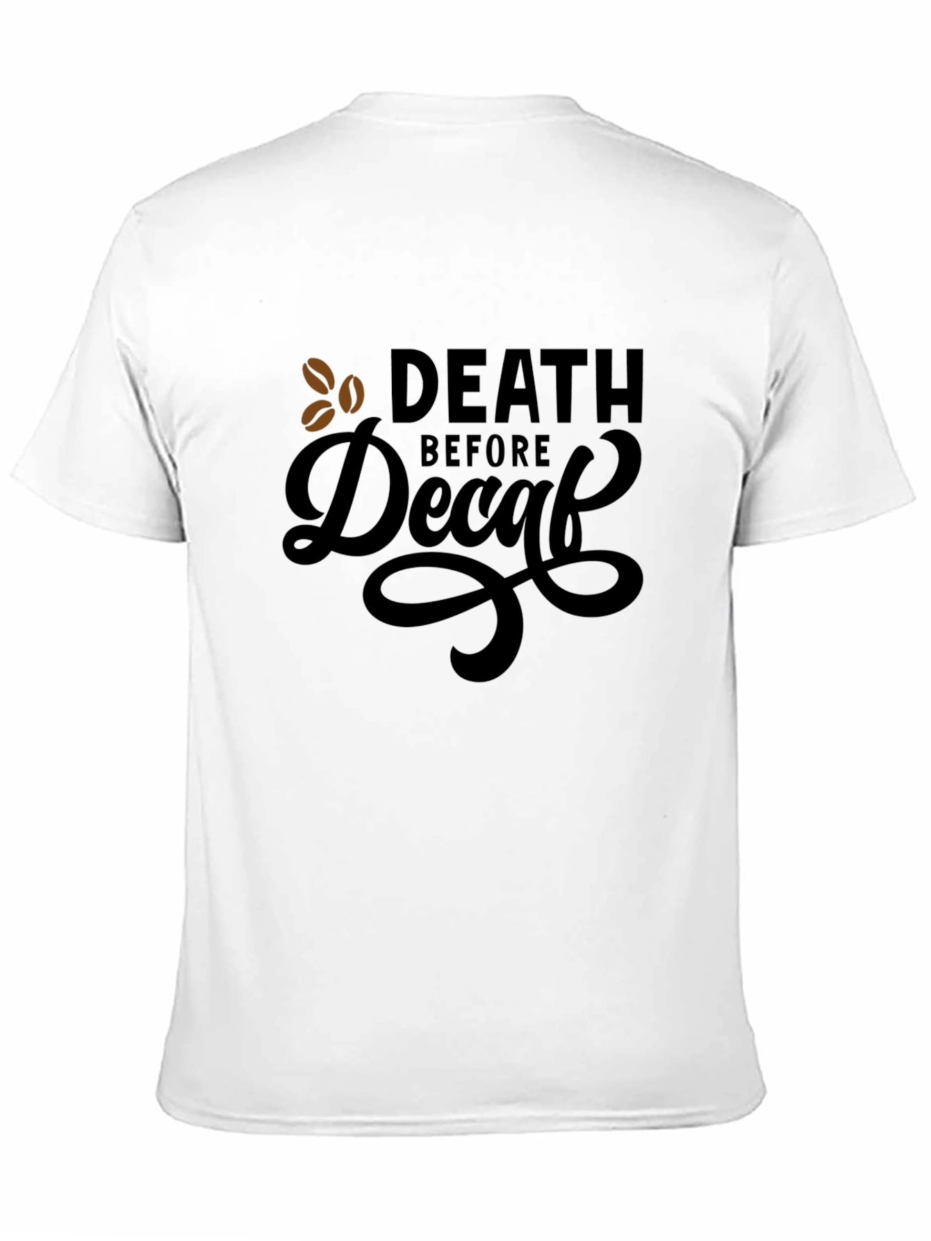 Death Before Decaf Black Graphic Tee