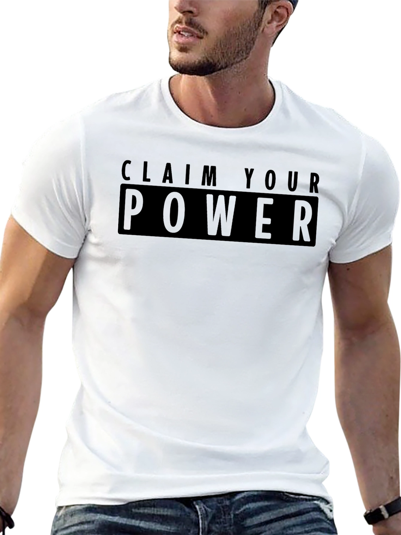 Claim Your Power Black Graphic Tee