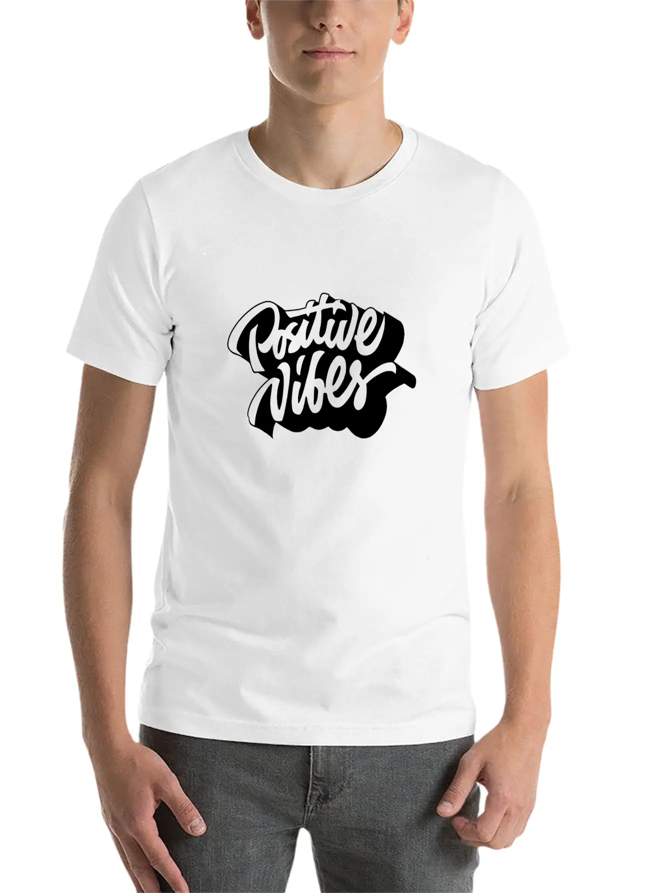 Positive Vibes Unisex Casual T-Shirt – Clean Design For Daily Comfort