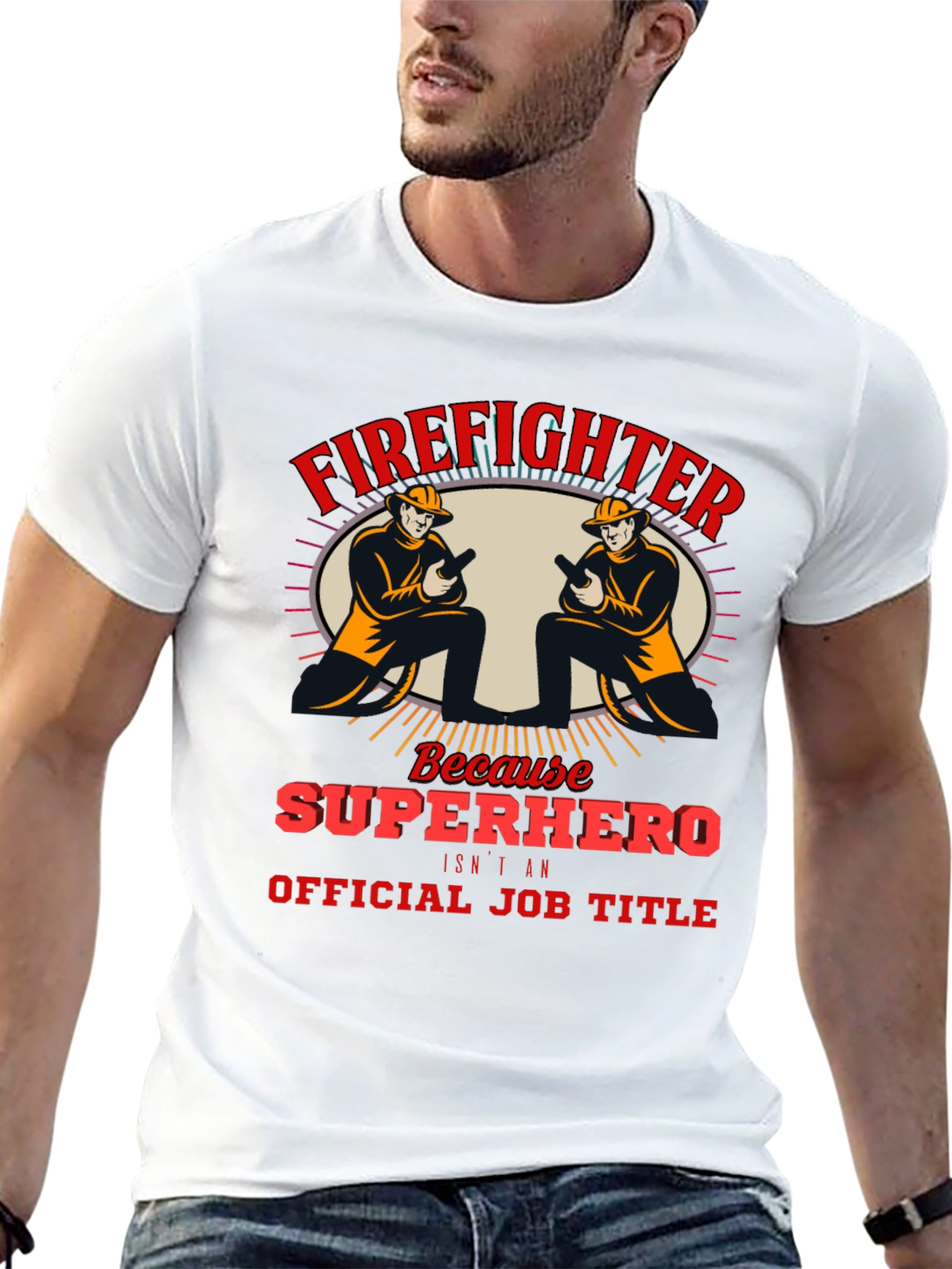 Firefighter Superhero T-Shirt - Heroic Job Pride