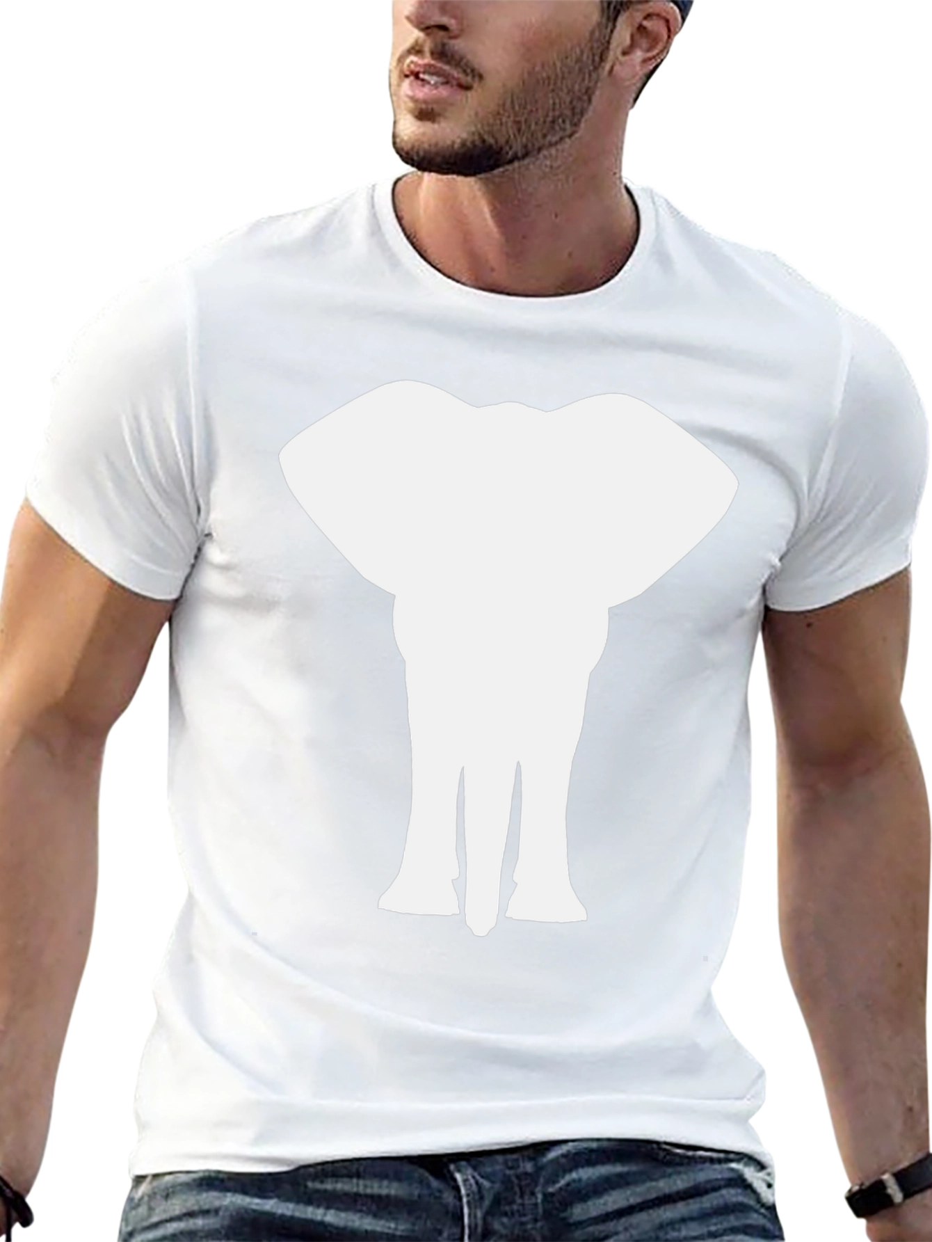 Elephant Graphic Tee - Classic Black Cotton Shirt