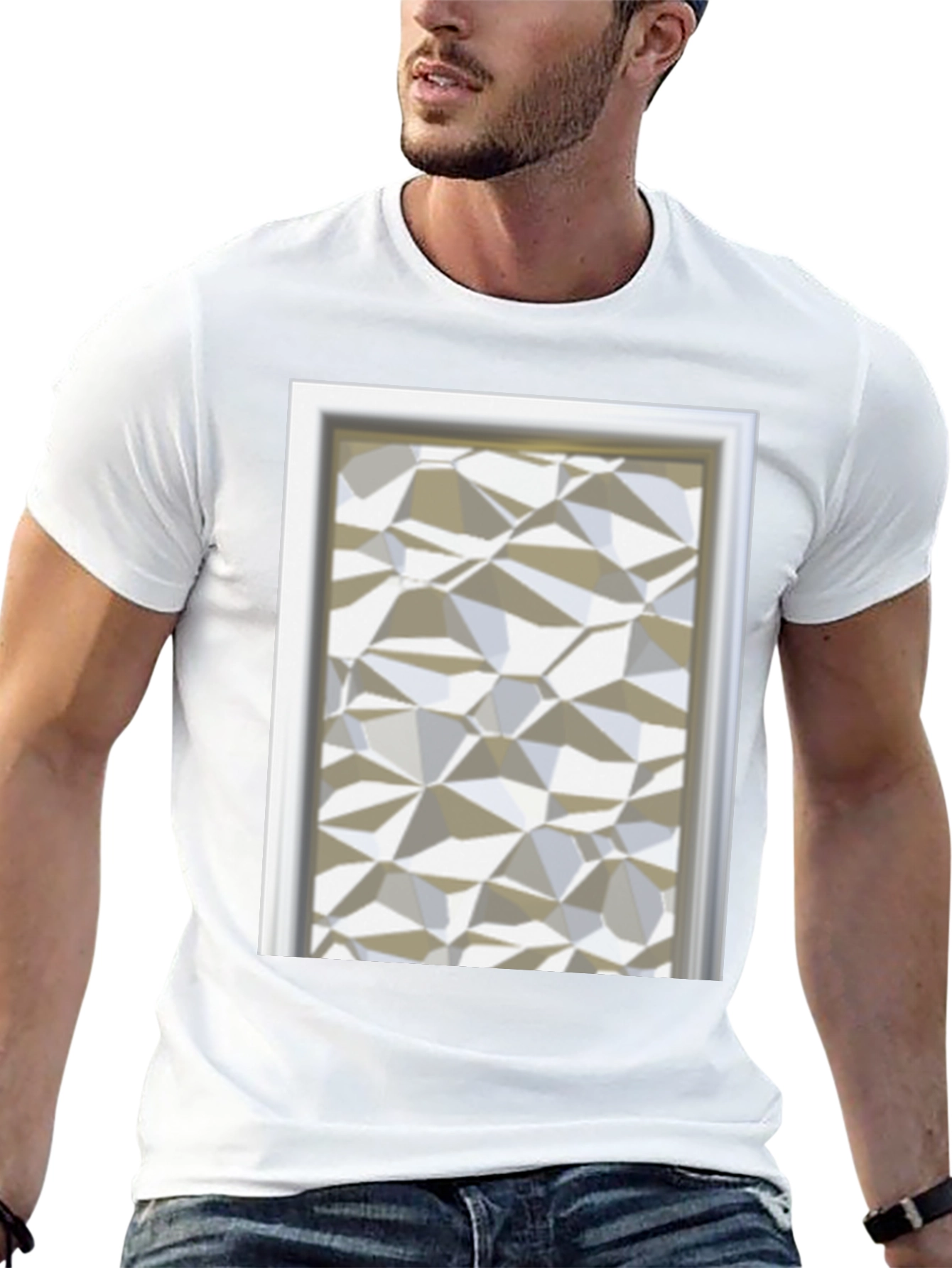 Abstract Geometric Pattern T-Shirt - Modern Art Tee