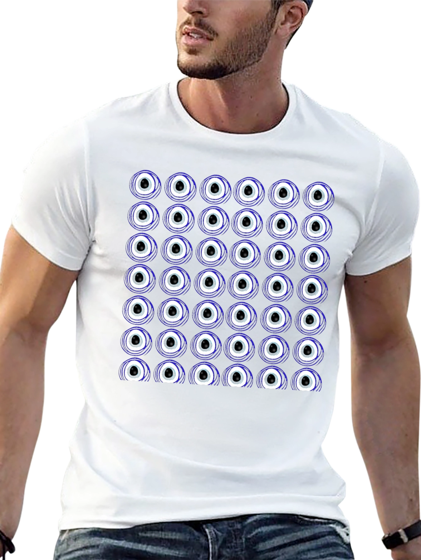 Eye Pattern Tee - Stylish Novelty Design