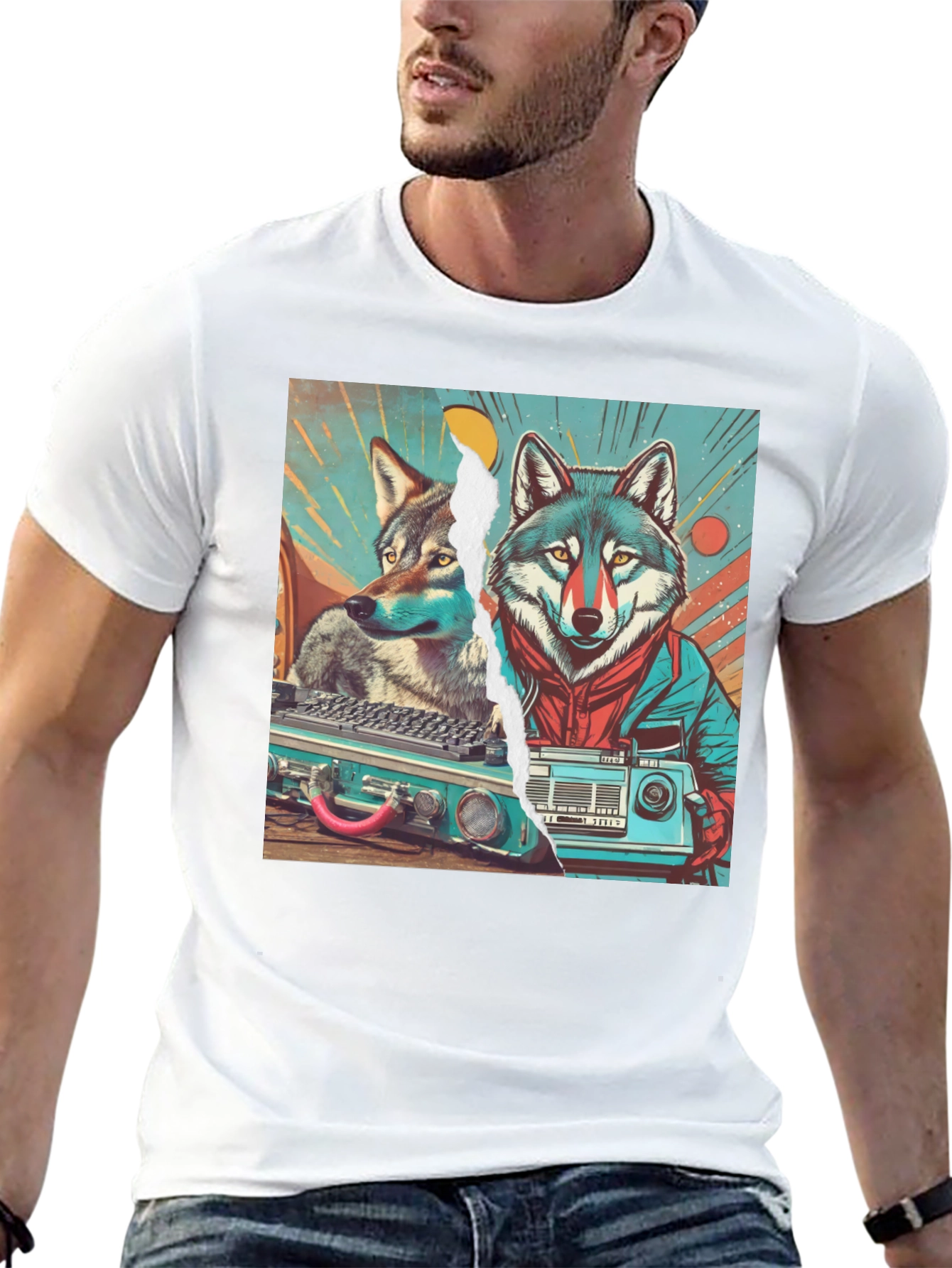 Retro Wolf Graphic Tee