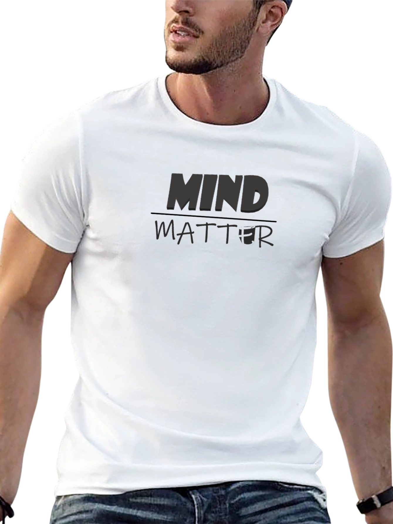Mind Over Matter Graphic Black T-Shirt