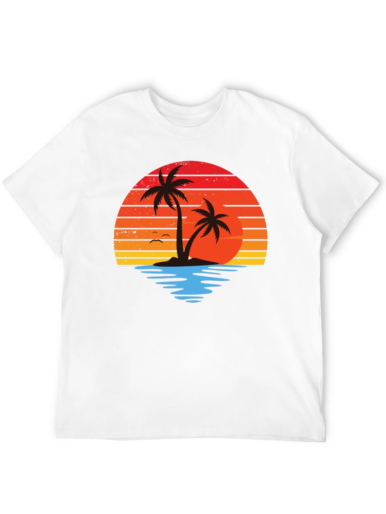 Retro Sunset Palm Tree Graphic Tee