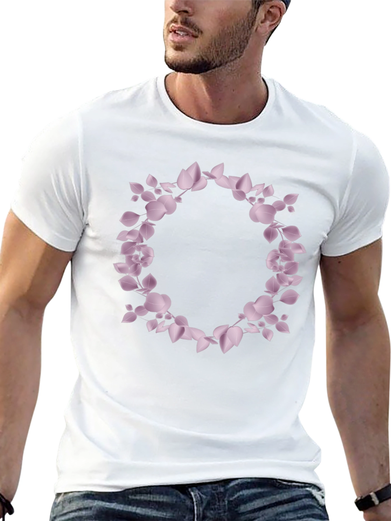 Elegant Floral Wreath T-Shirt