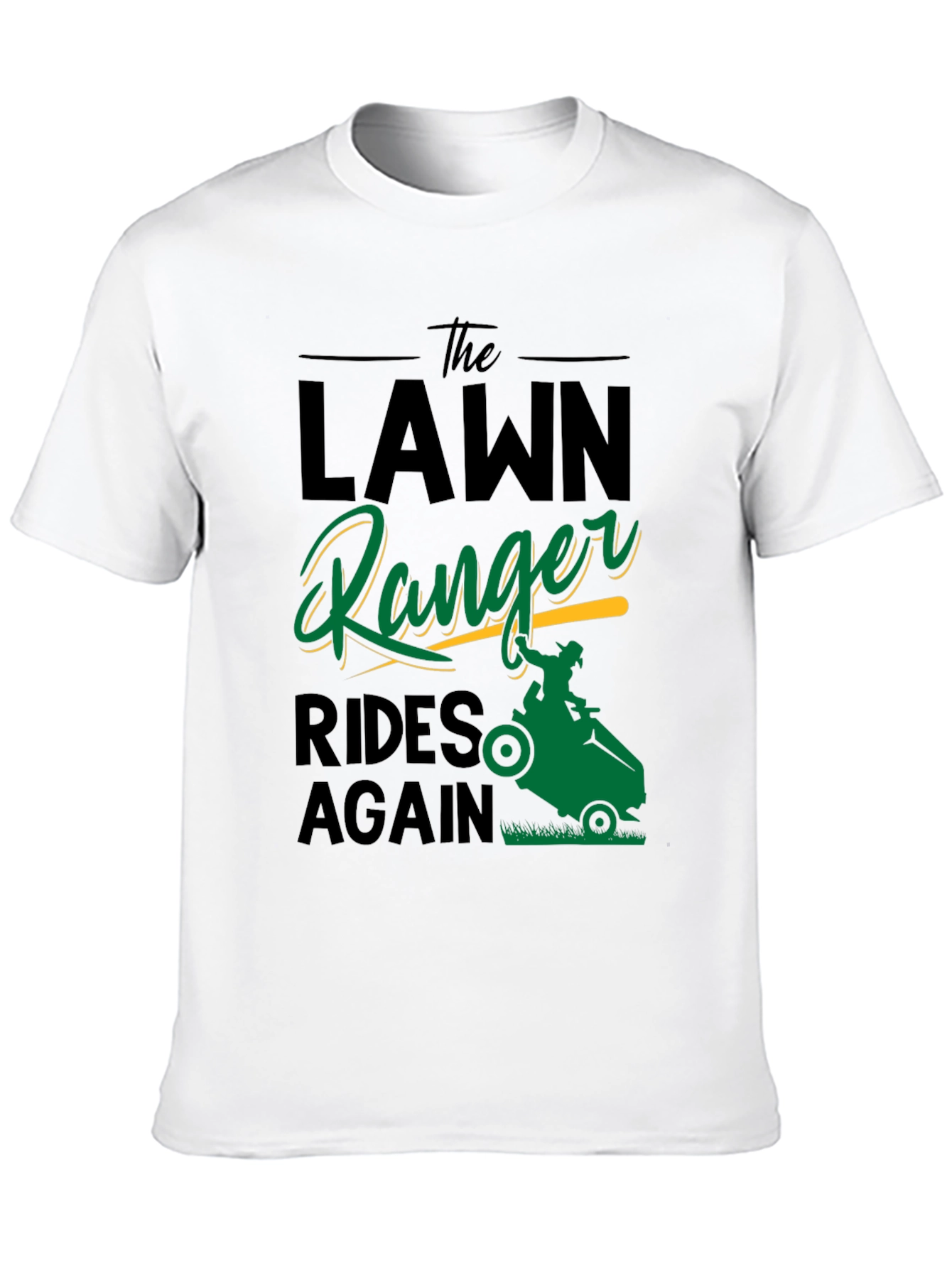 Lawn Ranger Rides Again Black Graphic Tee