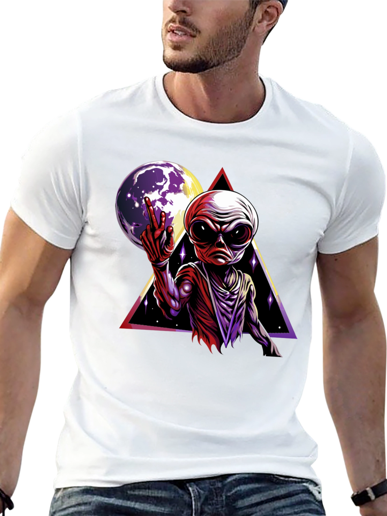Alien Moon Graphic T-Shirt