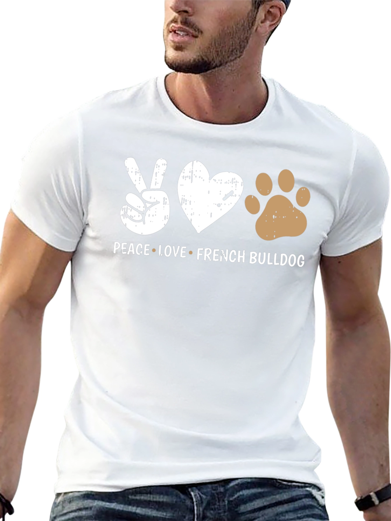 Peace Love French Bulldog T-Shirt