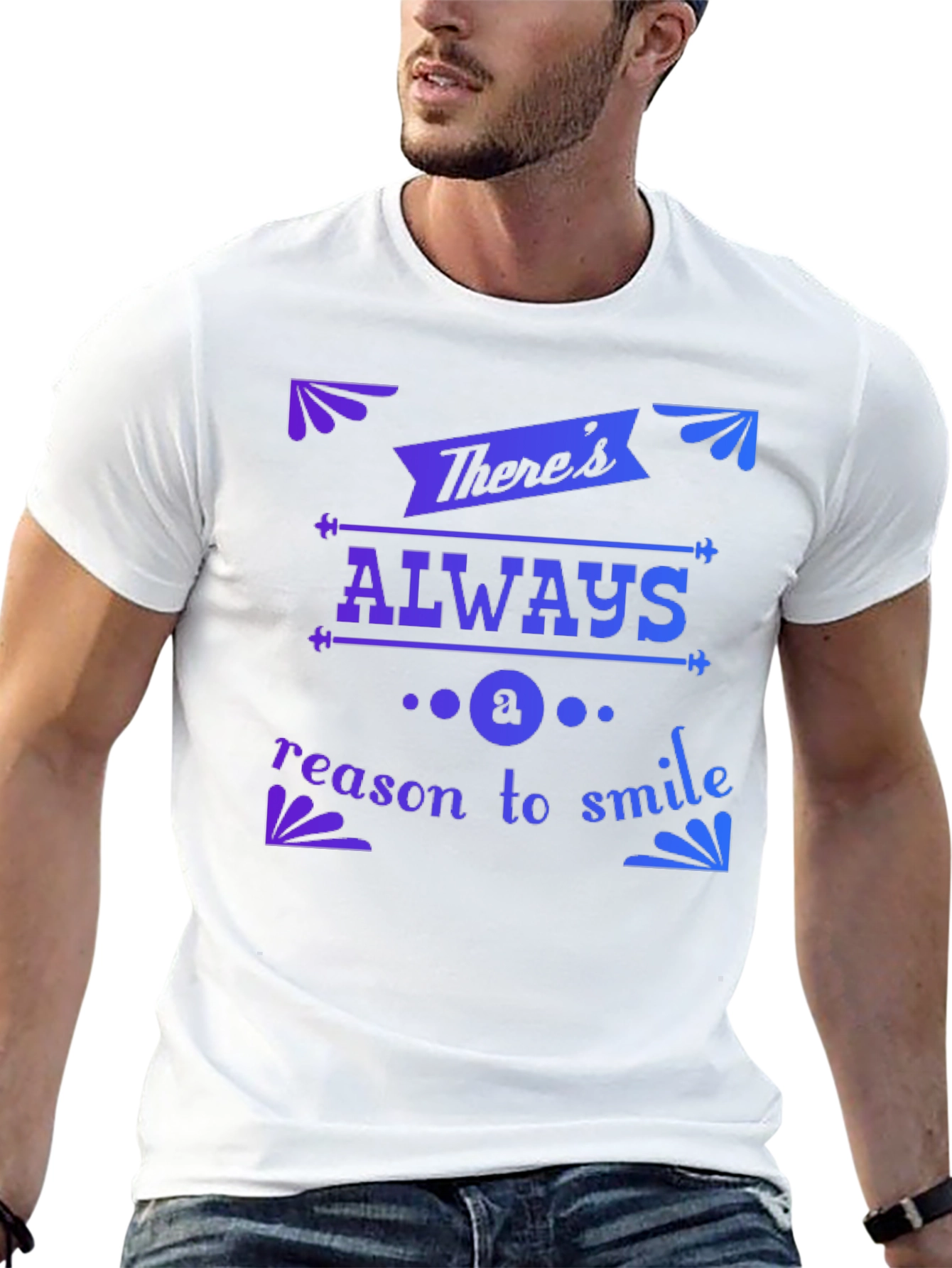 Inspirational Graphic T-Shirt - Always a Reason to Smile