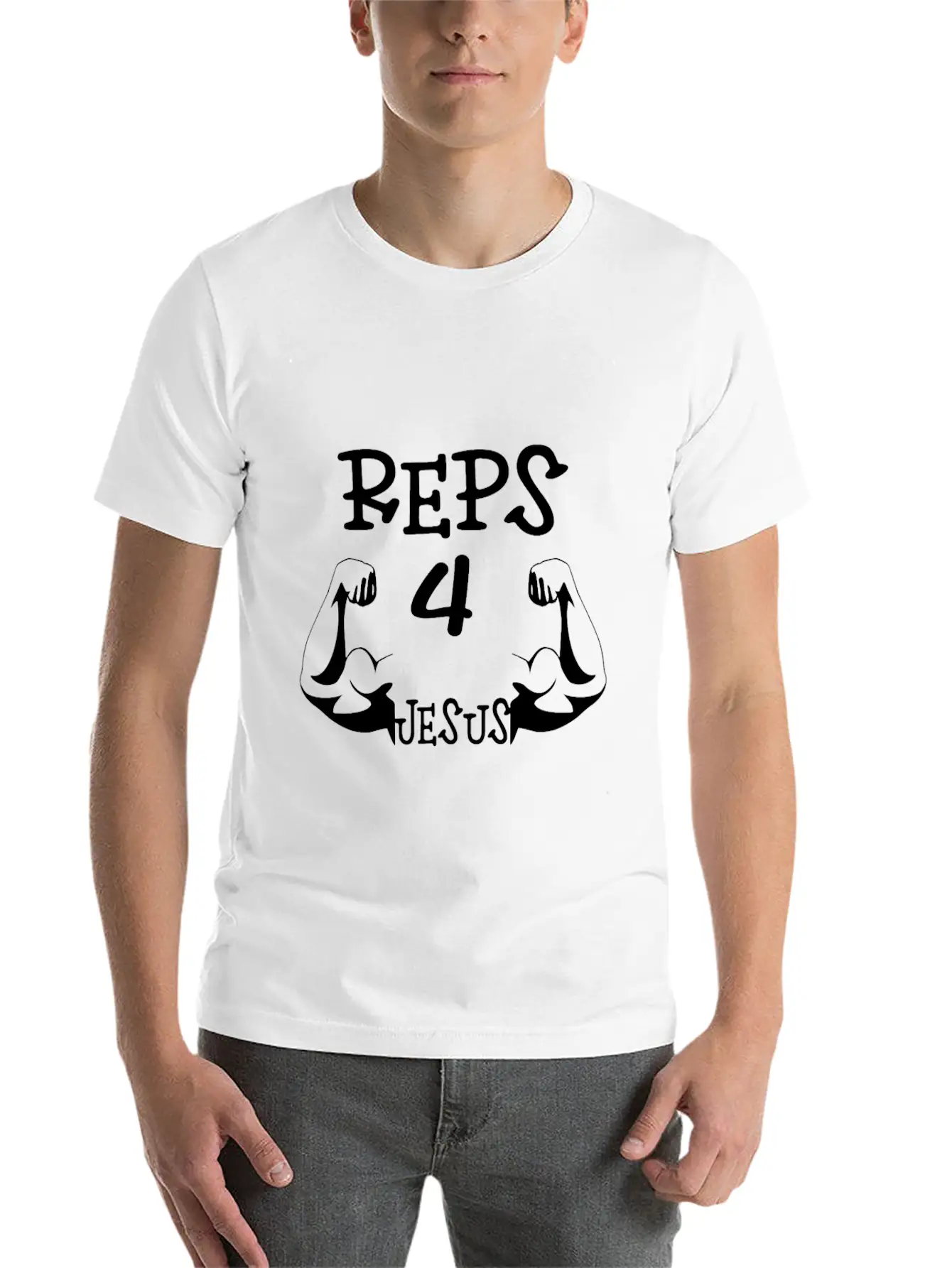 REPS 4 JESUS : Funny Jesus Unisex Casual T-Shirt – Clean Design For Daily Comfort