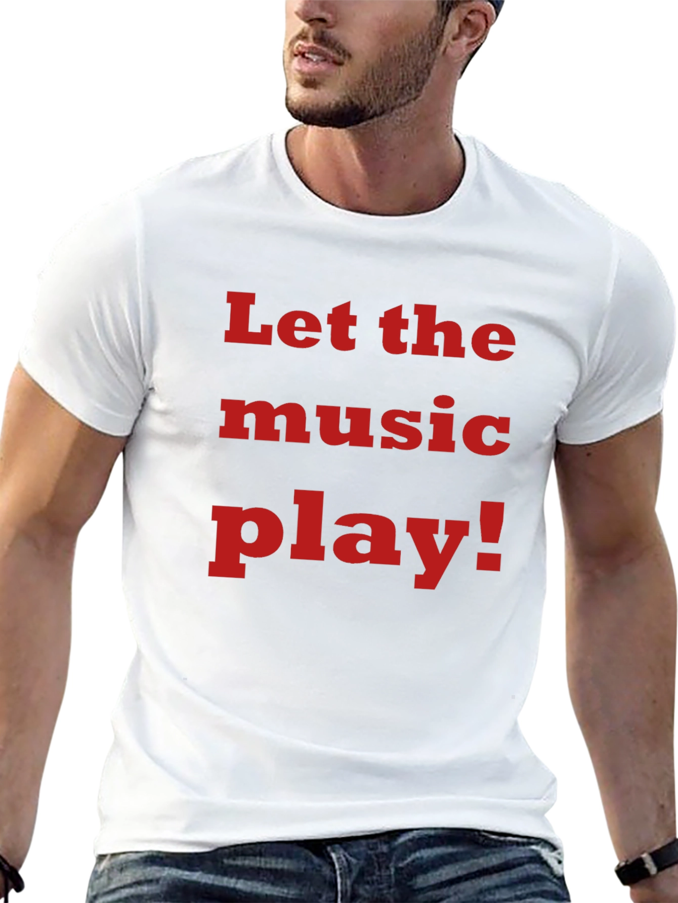 Let the Music Play! Black Graphic Tee