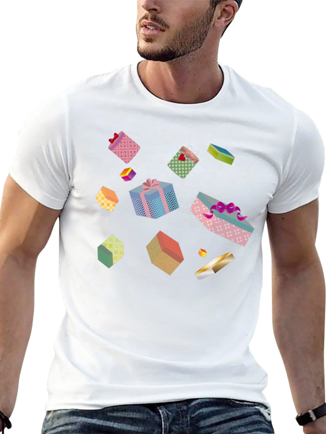 Fun Gift Box Pattern T-Shirt