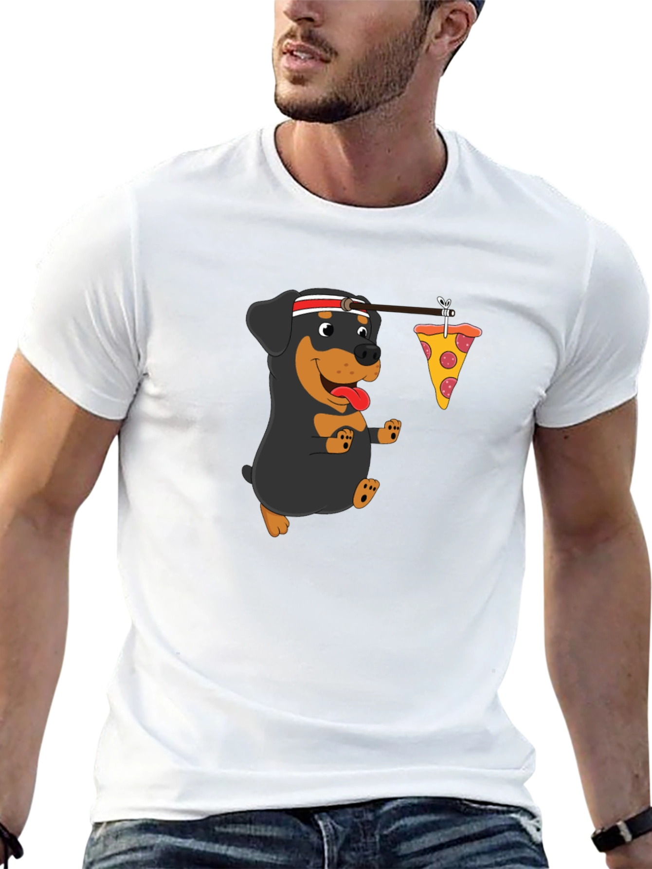 Dog Pizza Run T-Shirt - Black