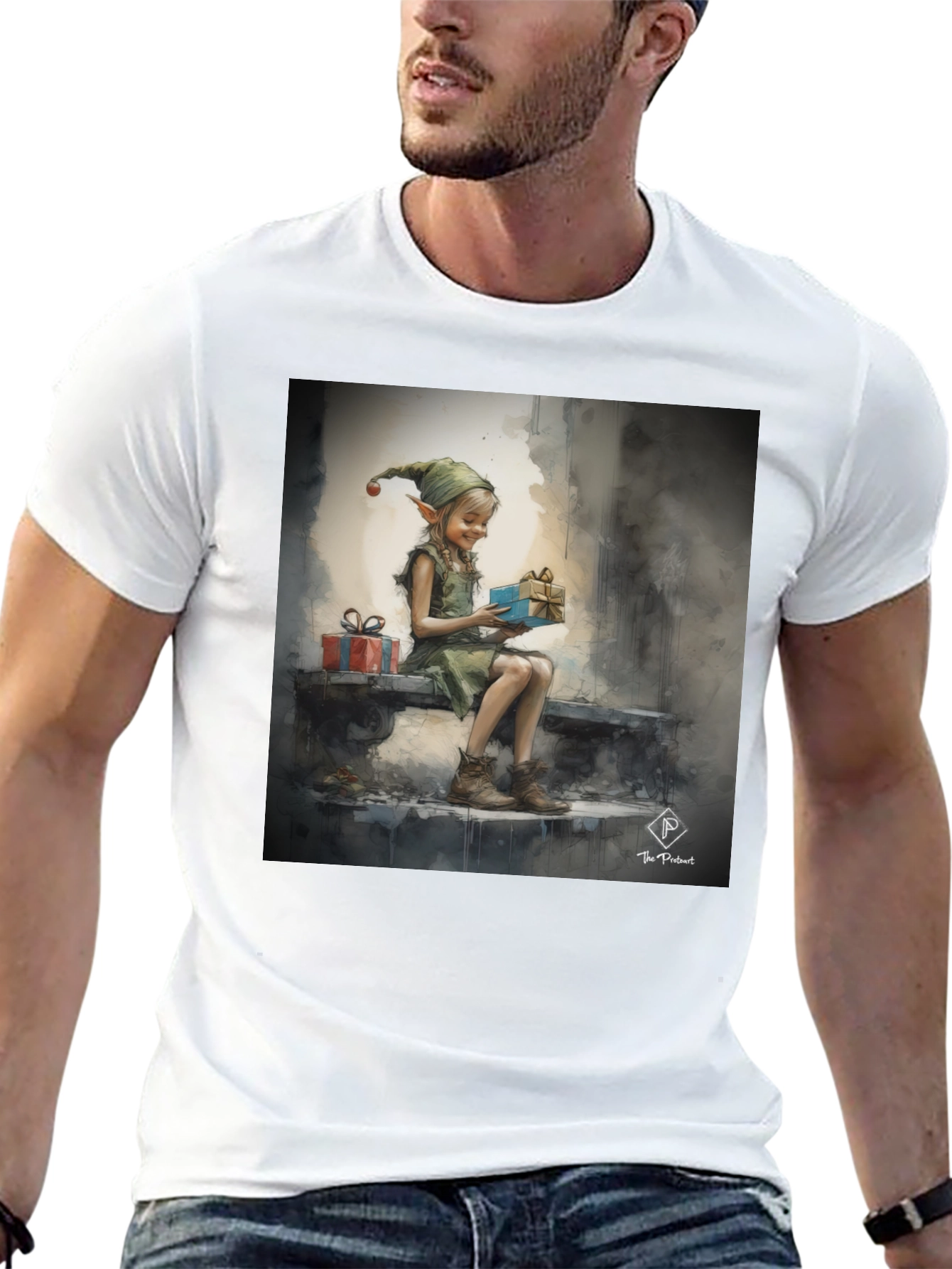 Elf Girl Graphic T-Shirt - Whimsical Holiday Style