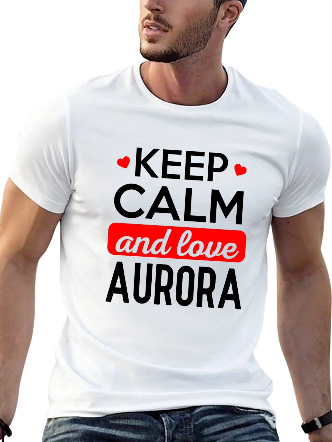 Keep Calm and Love Aurora Black T-Shirt