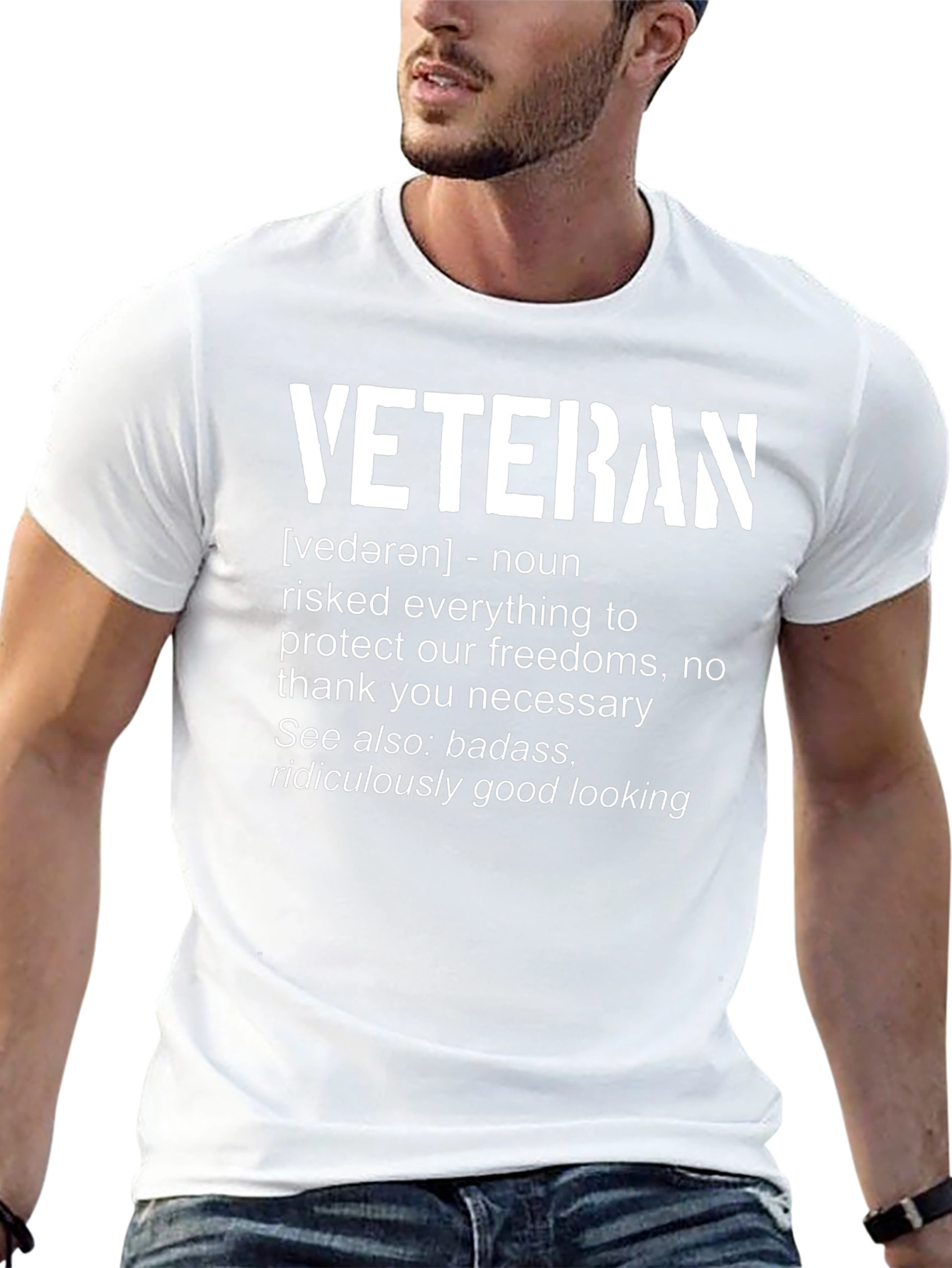 Veteran Definition T-Shirt - Badass & Good Looking