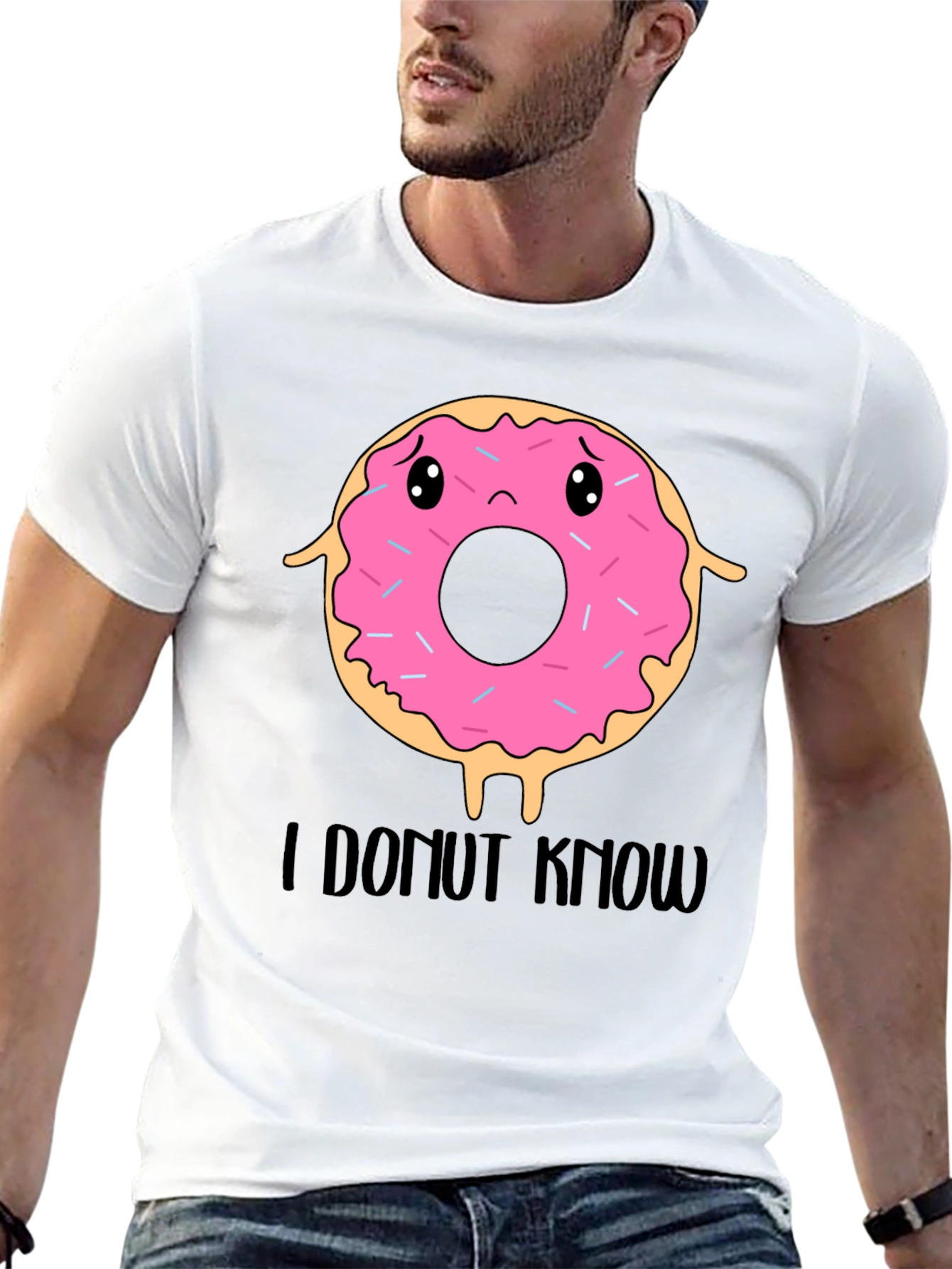 Funny I Donut Know T-Shirt - Black