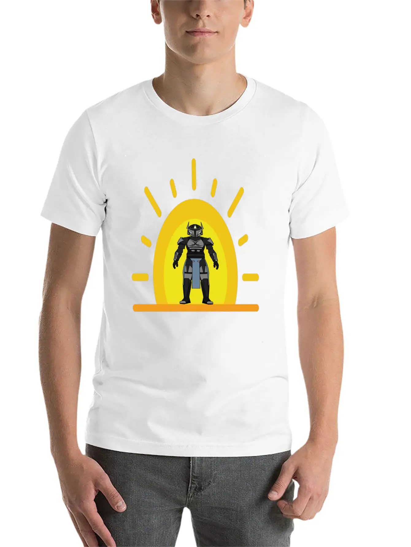 Star Wars Mens Mandalorian Warrior Graphic T-shirt Unisex Casual T-Shirt – Clean Design For Daily Comfort