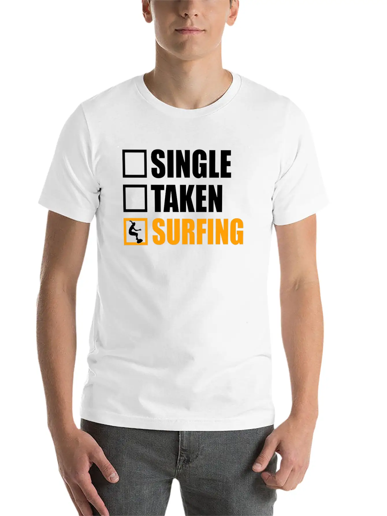 Surfing Is My Girlfriend Unisex Casual T-Shirt – Clean Design For Daily Comfort