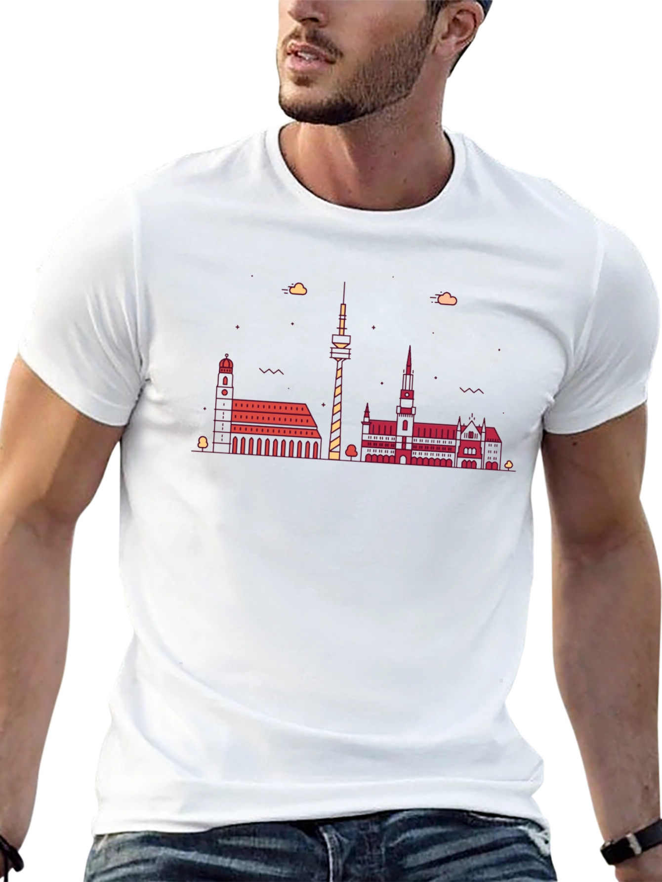 Hanover Skyline Graphic Tee - Black Cotton