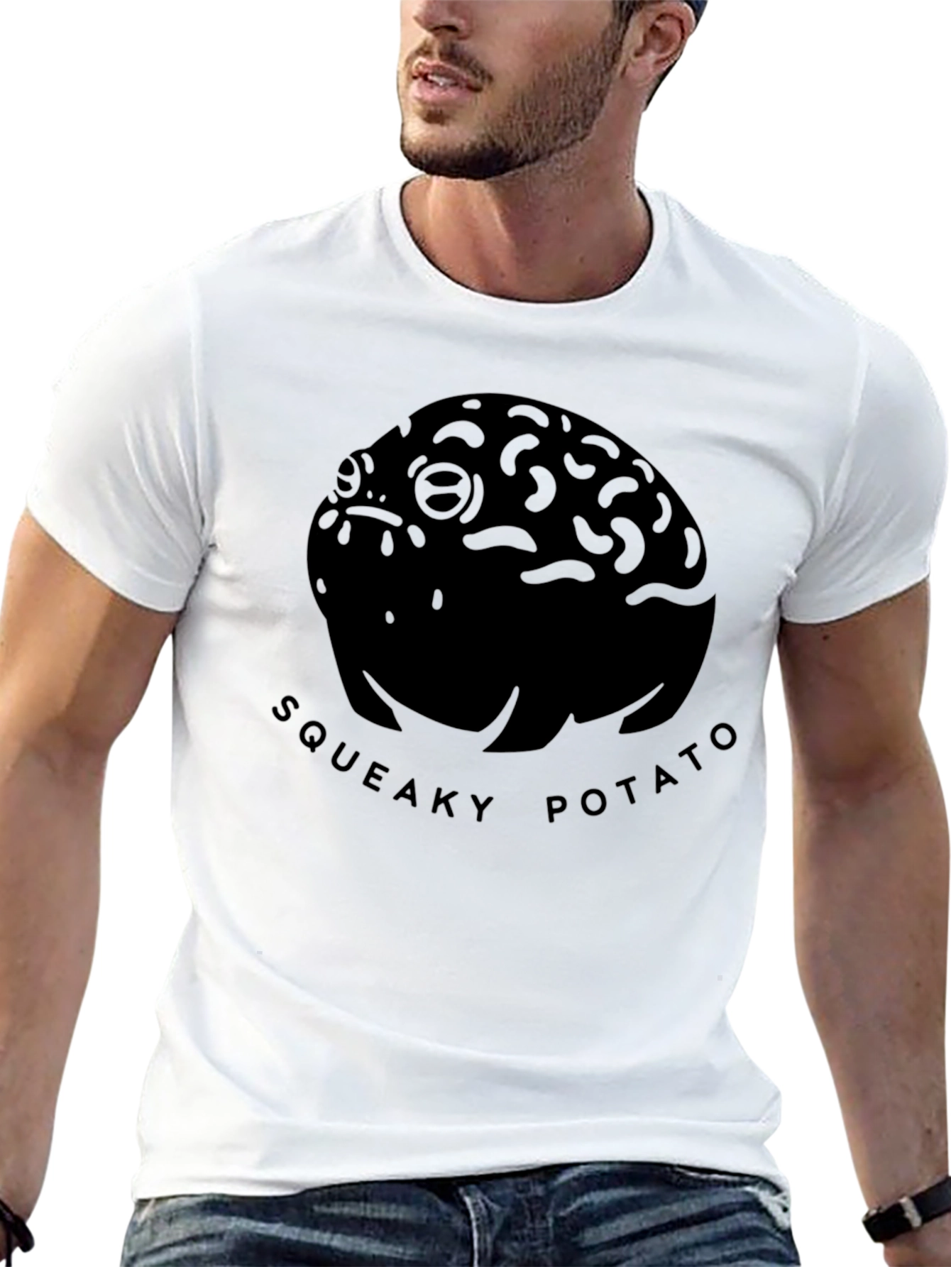 Squeaky Potato Black T-Shirt